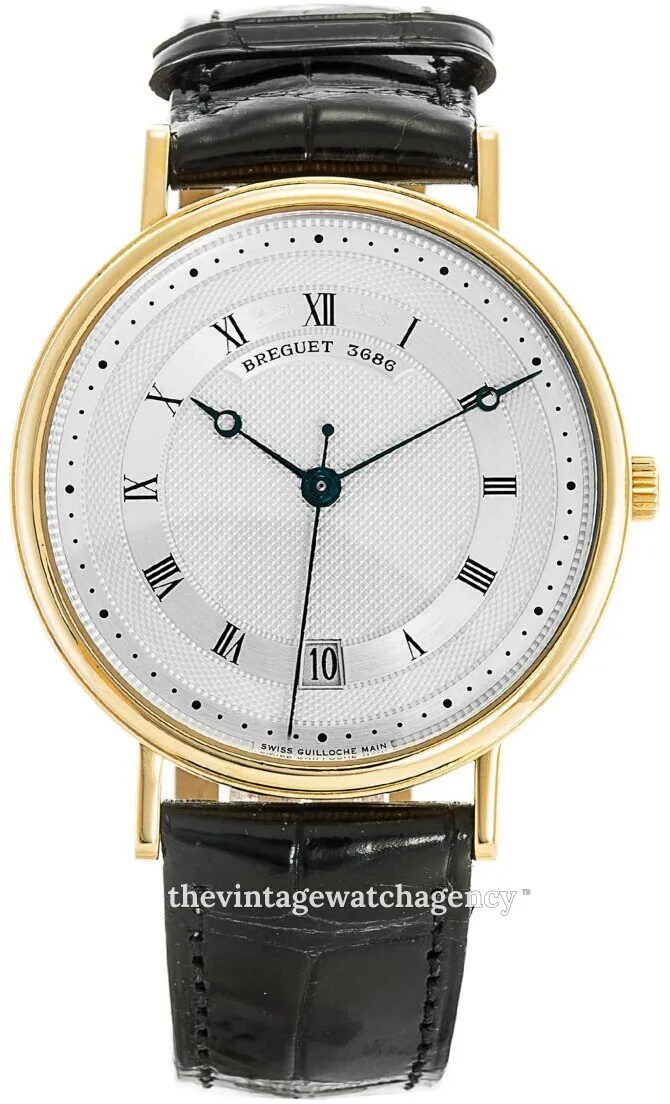 Breguet Classique 5930BA/12/986 35.5mm Yellow gold Silver