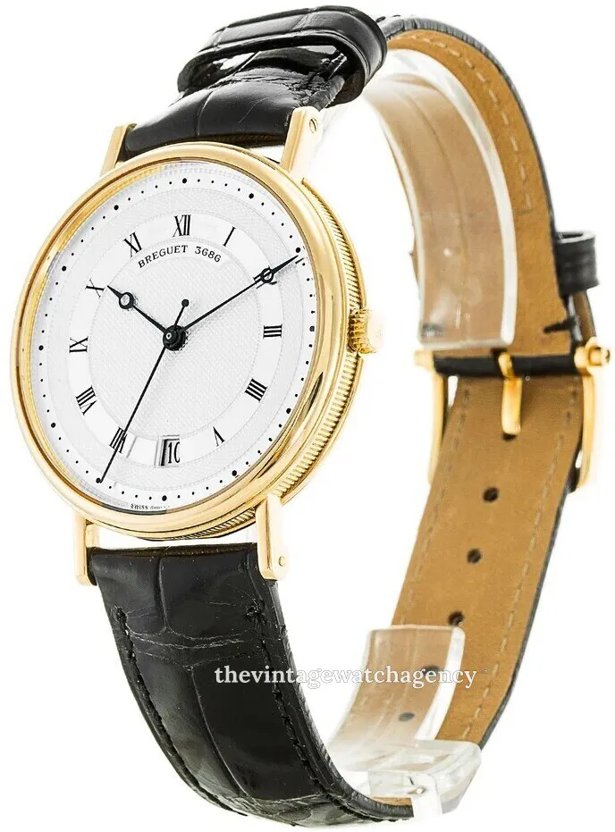 Breguet Classique 5930BA/12/986 35.5mm Yellow gold Silver 1