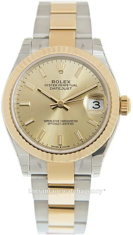 Rolex Datejust 31 278273-0013 31mm Yellow gold and Oystersteel Champagne