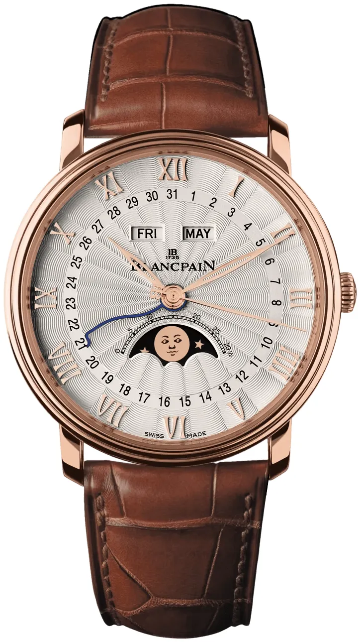 Blancpain Villeret 6664-3642-55B 40mm Rose gold and 18k rose gold White