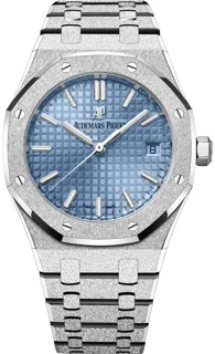 Audemars Piguet Royal Oak 77353BC.GG.1263BC.01 18k white gold Light blue