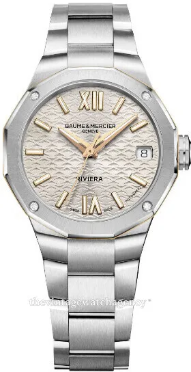 Baume & Mercier Riviera M0A10730 33mm Stainless steel Beige