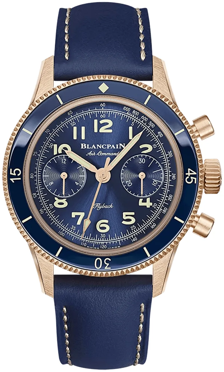 Blancpain Air Command AC03 36B40 63B 36.2mm Rose gold and 18k rose gold Blue