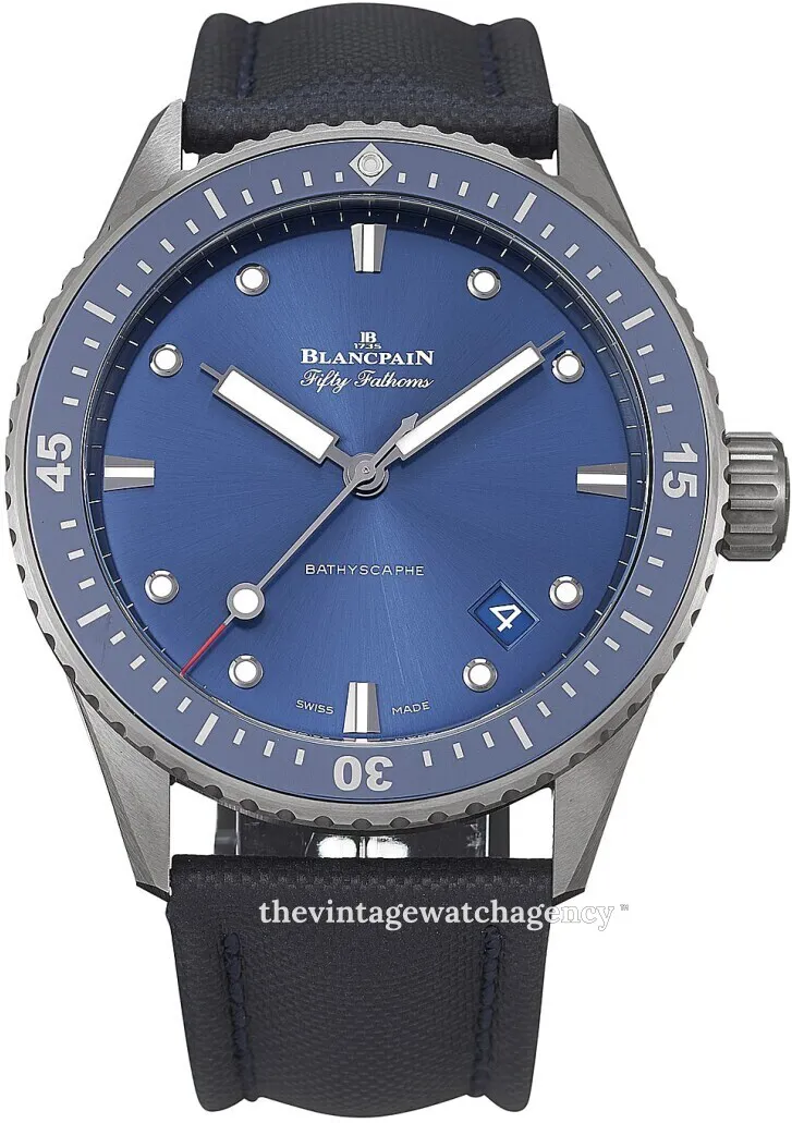 Blancpain Fifty Fathoms 5000-0240-O52A 43.6mm Grey ceramic Blue