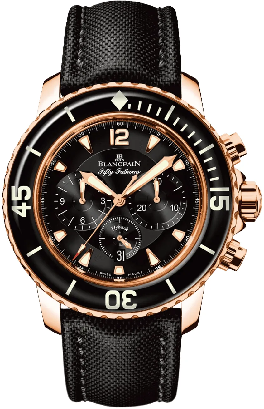 Blancpain Fifty Fathoms 5085F-3630-52A 45mm Rose gold and 18k rose gold Black