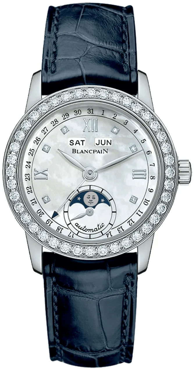 Blancpain Léman Moonphase 2360-4691A-55A 33.5mm Stainless steel White Mother of Pearl