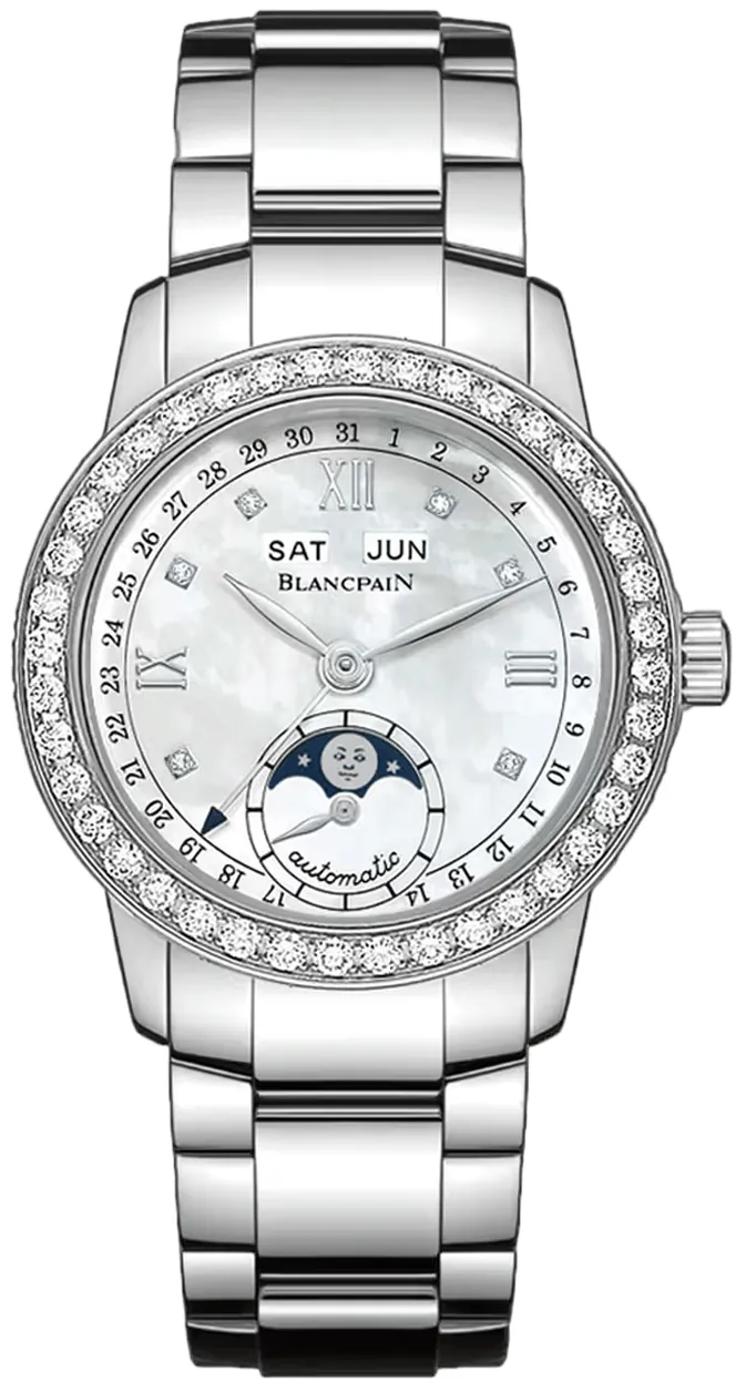 Blancpain Léman Moonphase 2360-4691A-71A 33.5mm Stainless steel White Mother of Pearl