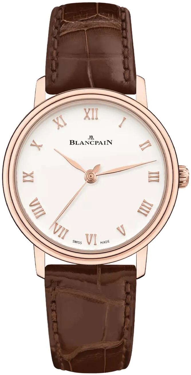 Blancpain Villeret Ultra-Slim 6104-3642-55A 29mm Rose gold White