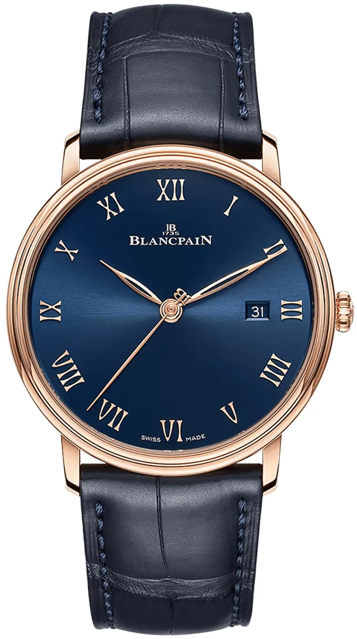 Blancpain Villeret Ultra-Slim 6651-3640-55B 40mm Rose gold Blue