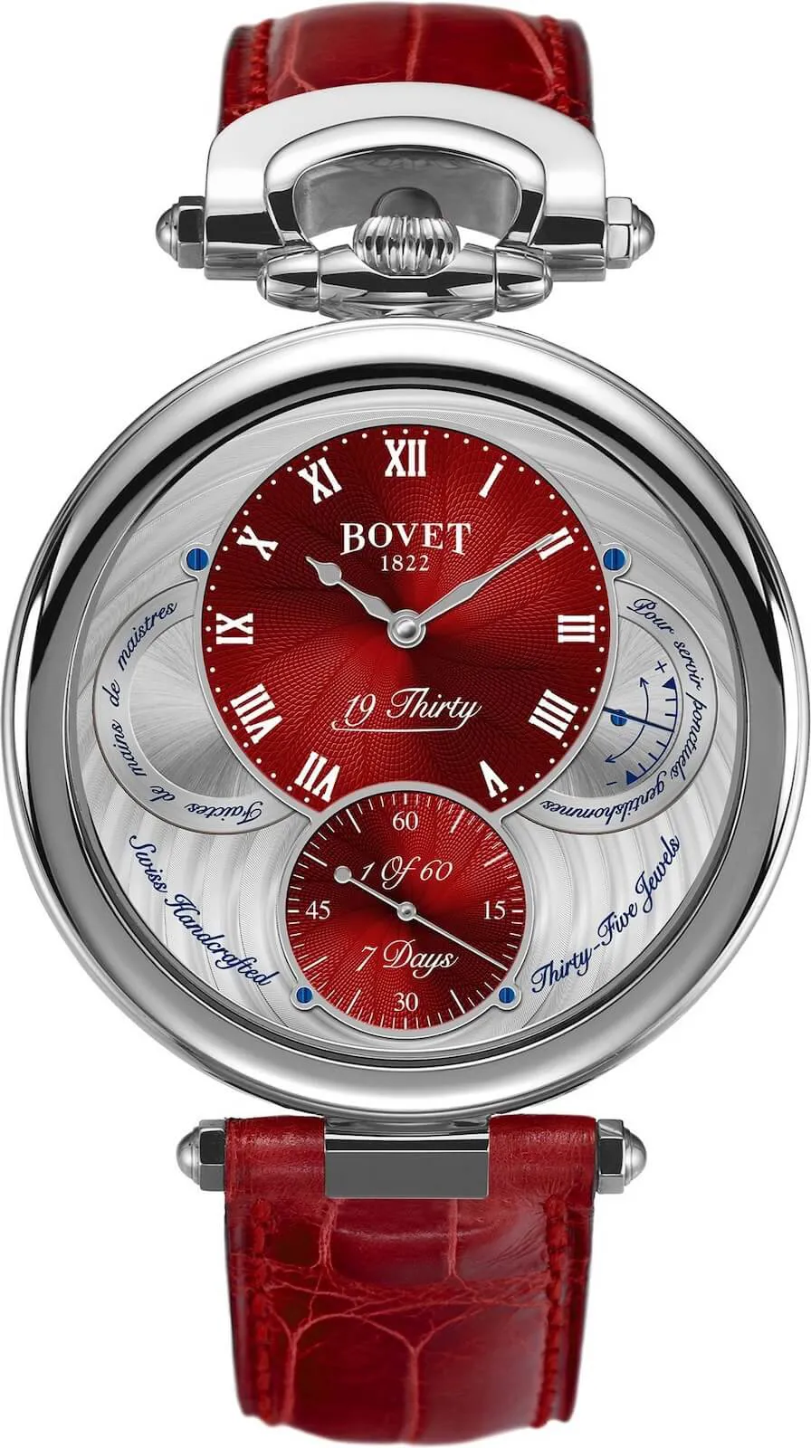 Bovet 19Thirty NTS0050 42mm Stainless steel Red