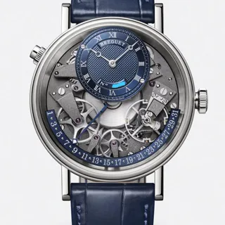 Breguet Quantième Rétrograde 7597bb/gy/9wu Platinum Blue