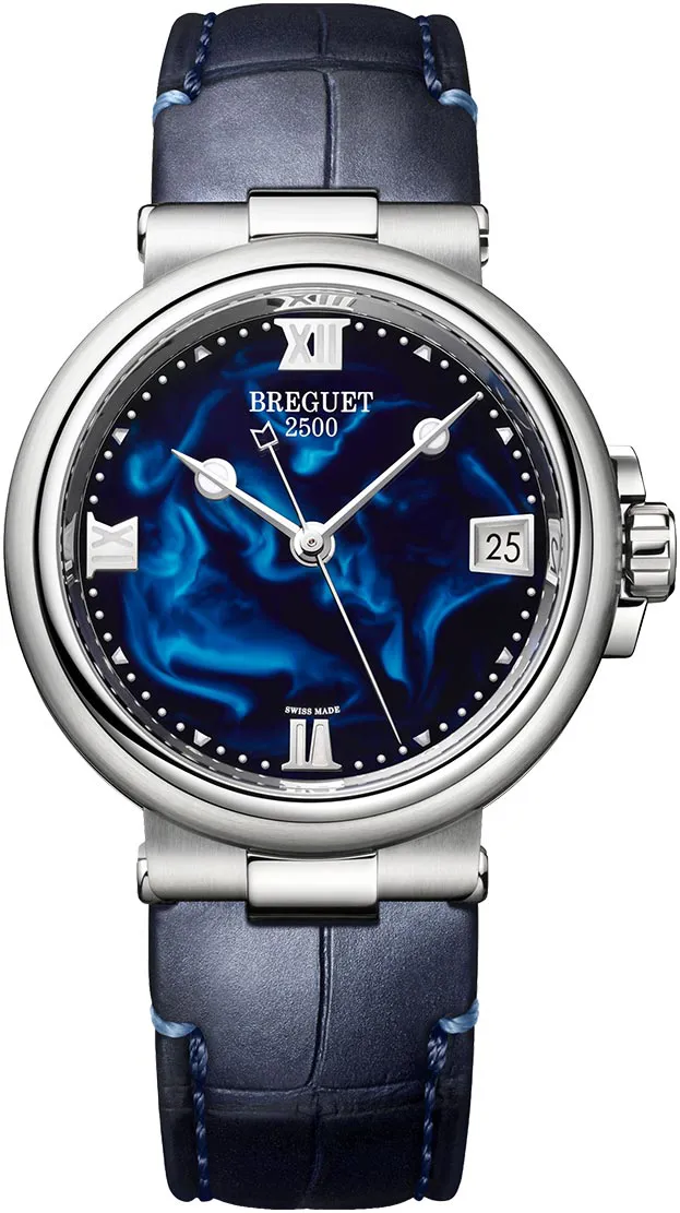 Breguet Marine 9517ST/E2/984 34mm Stainless steel Blue