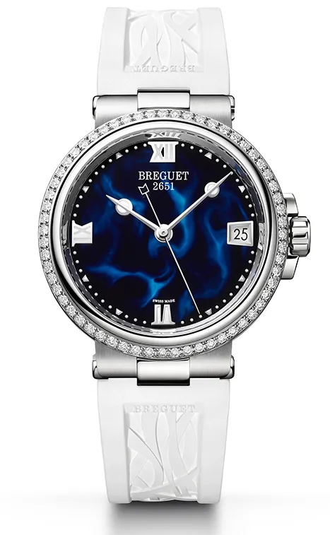 Breguet Marine 9518ST/E2/584/D000 34mm Stainless steel Blue