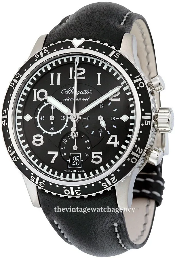 Breguet Type XXI 3810ti/h2/3zu 42mm Brushed/polished titanium Black