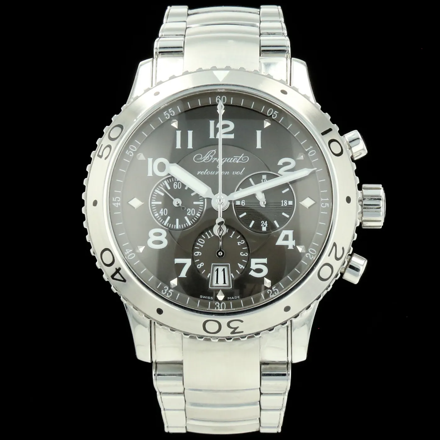 Breguet Type XXI 3810ST/92/529 44mm Stainless steel Black