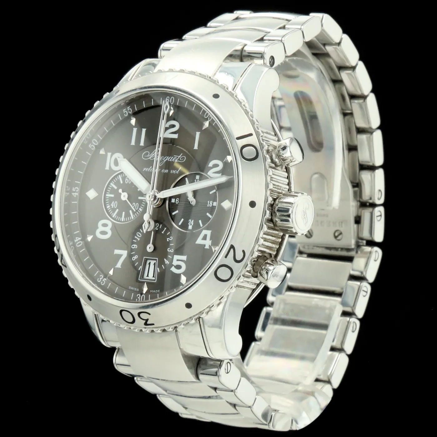 Breguet Type XXI 3810ST/92/529 44mm Stainless steel Black 1