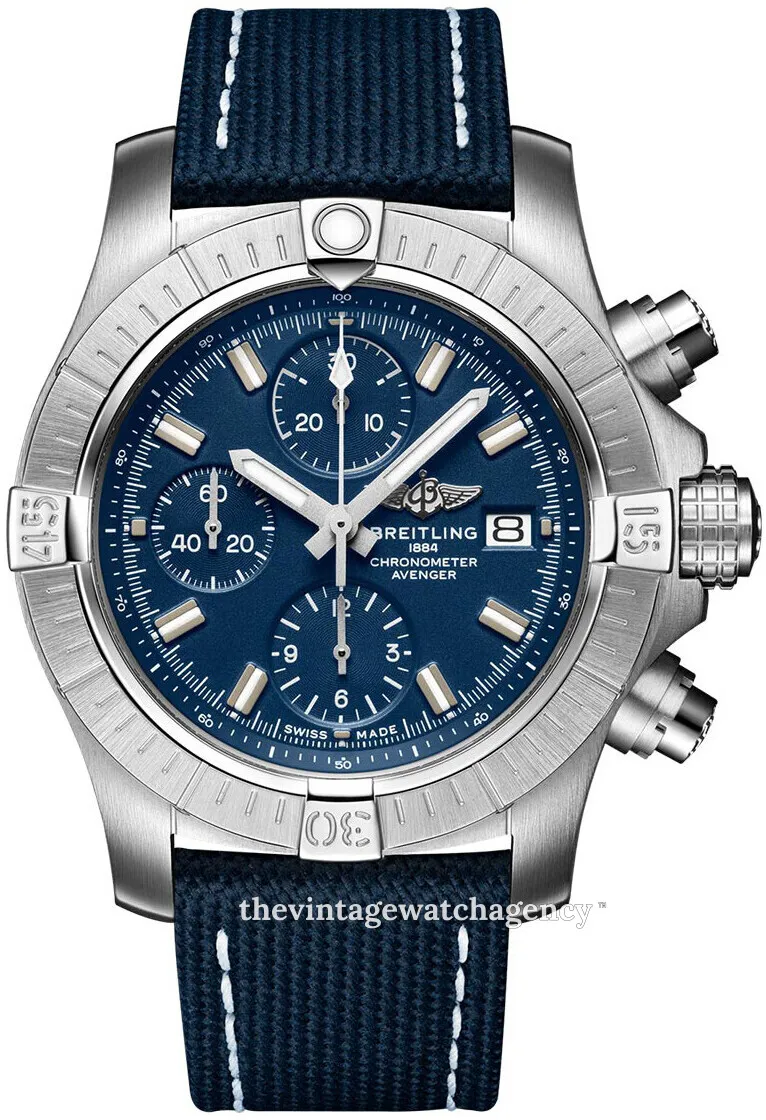 Breitling Avenger A13385101C1X1 43mm Stainless steel Blue