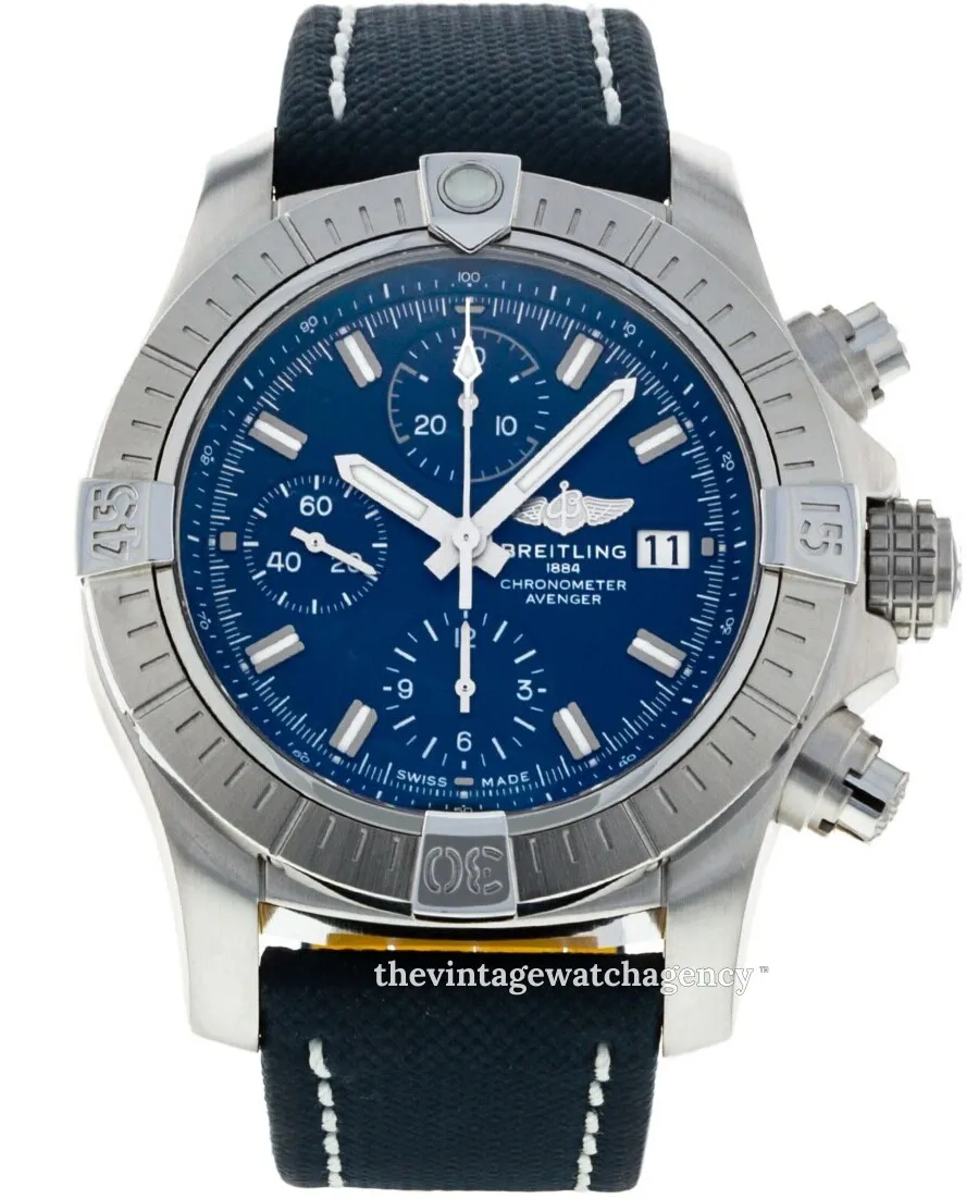 Breitling Avenger A13385101C1X1 43mm Stainless steel Blue