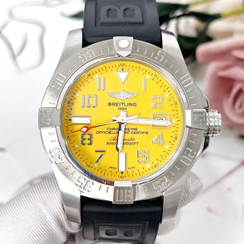 Breitling Avenger A17331101I1S2 45mm Stainless steel Yellow