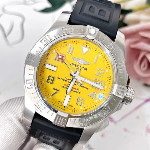 Breitling Avenger A17331101I1S2 45mm Stainless steel Yellow 1