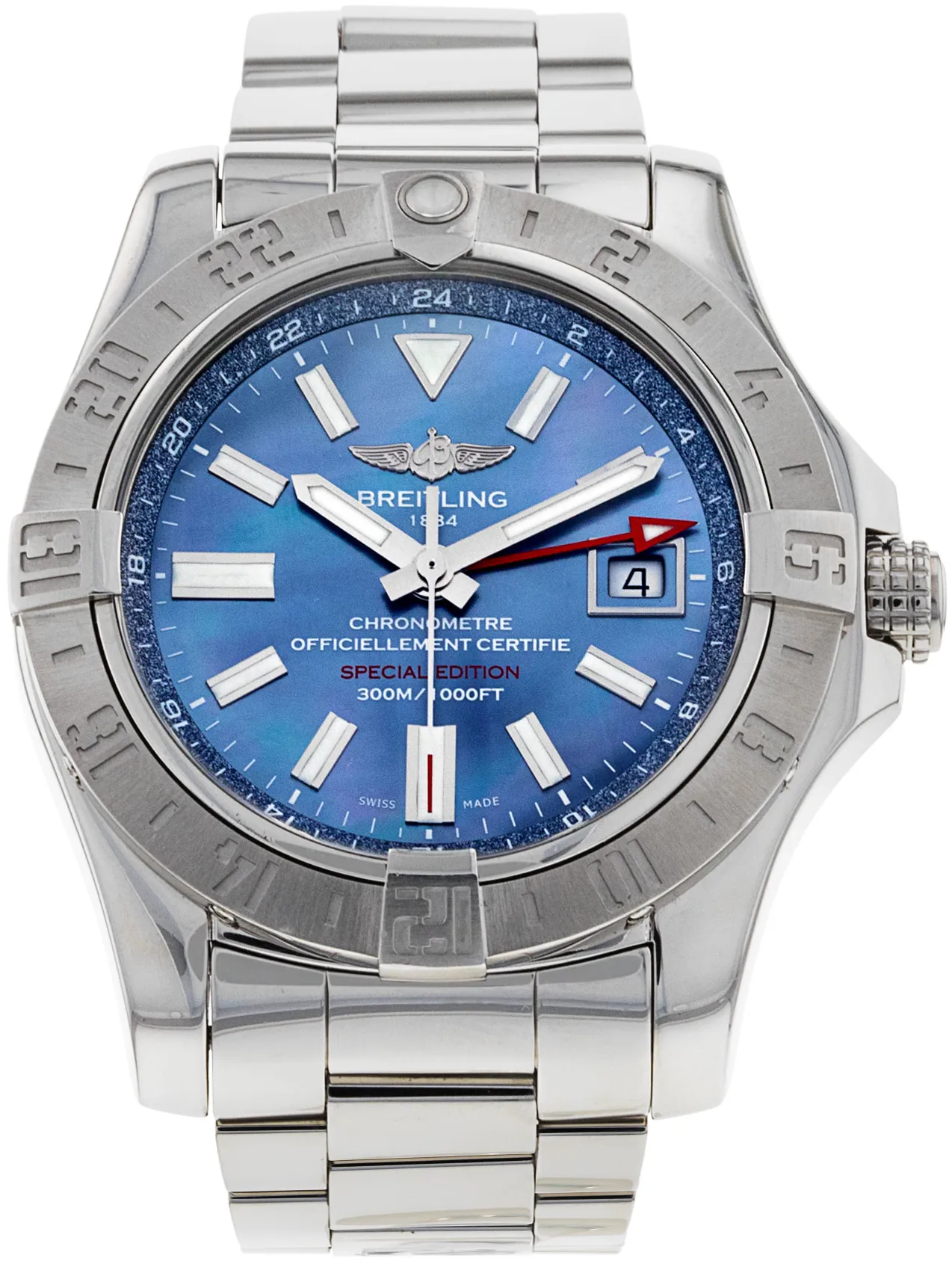 Breitling Avenger A32390 43mm Stainless steel Blue and Mother-of-pearl