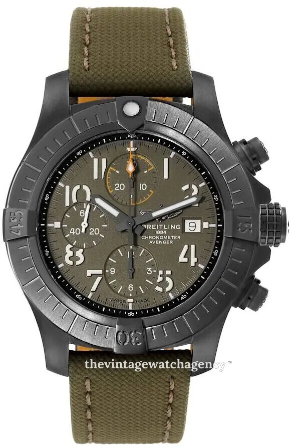 Breitling Avenger V13317101L1X1 45mm Black titanium Green