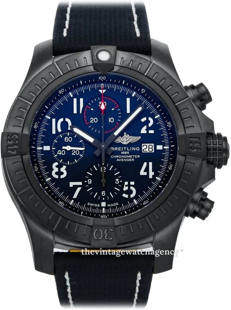 Breitling Avenger V13375101C1X1 48mm Black titanium Blue