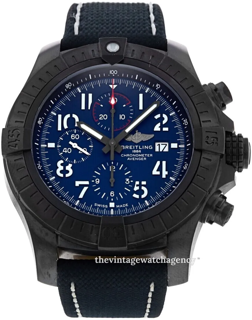 Breitling Avenger V13375101C1X2 48mm Black titanium Blue