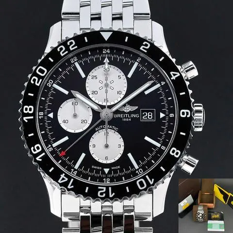 Breitling Chronoliner Y24310 46mm Stainless steel Black