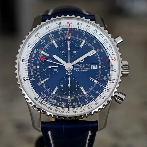 Breitling Navitimer A24322 46mm Stainless steel Blue 8