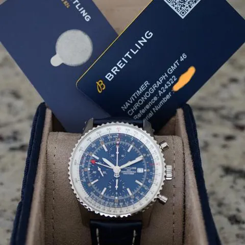 Breitling Navitimer A24322 46mm Stainless steel Blue 9