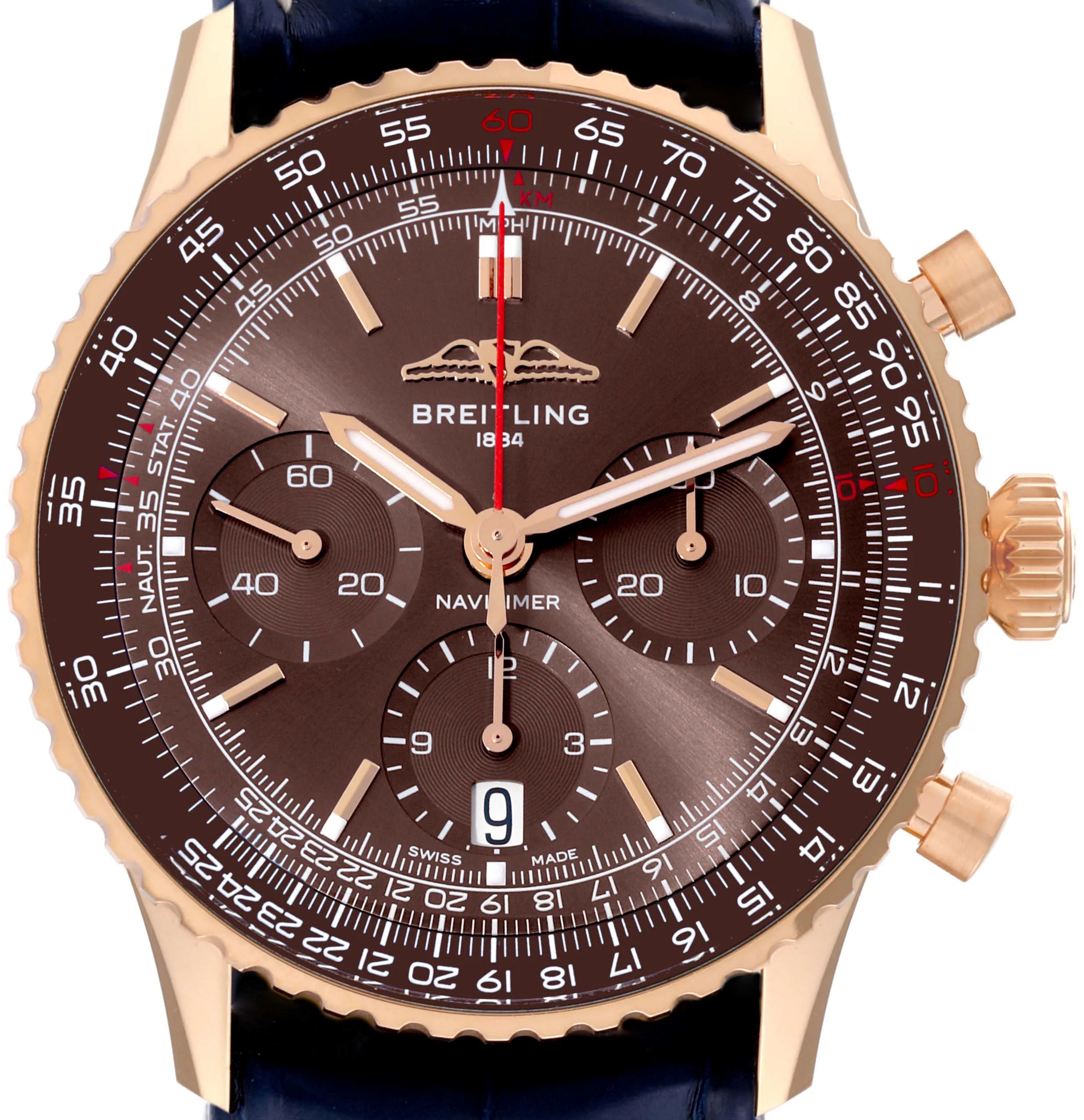 Breitling Navitimer RB0139 41mm Rose gold and 18k rose gold Brown