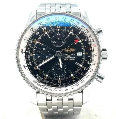 Breitling Navitimer World a2432212/b726/453a 46mm Stainless steel Black