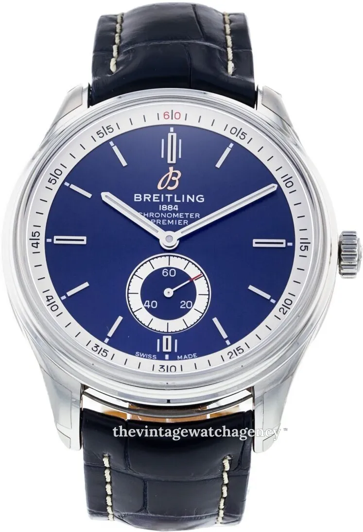 Breitling Premier A37340351C1P1 40mm Stainless steel Blue