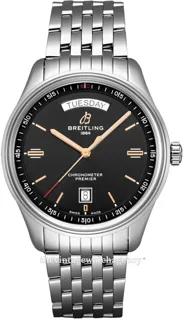 Breitling Premier A45340241B1A1 Stainless steel Black