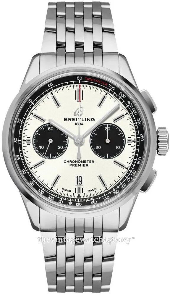 Breitling Premier AB0118221G1A1 42mm Stainless steel Silver