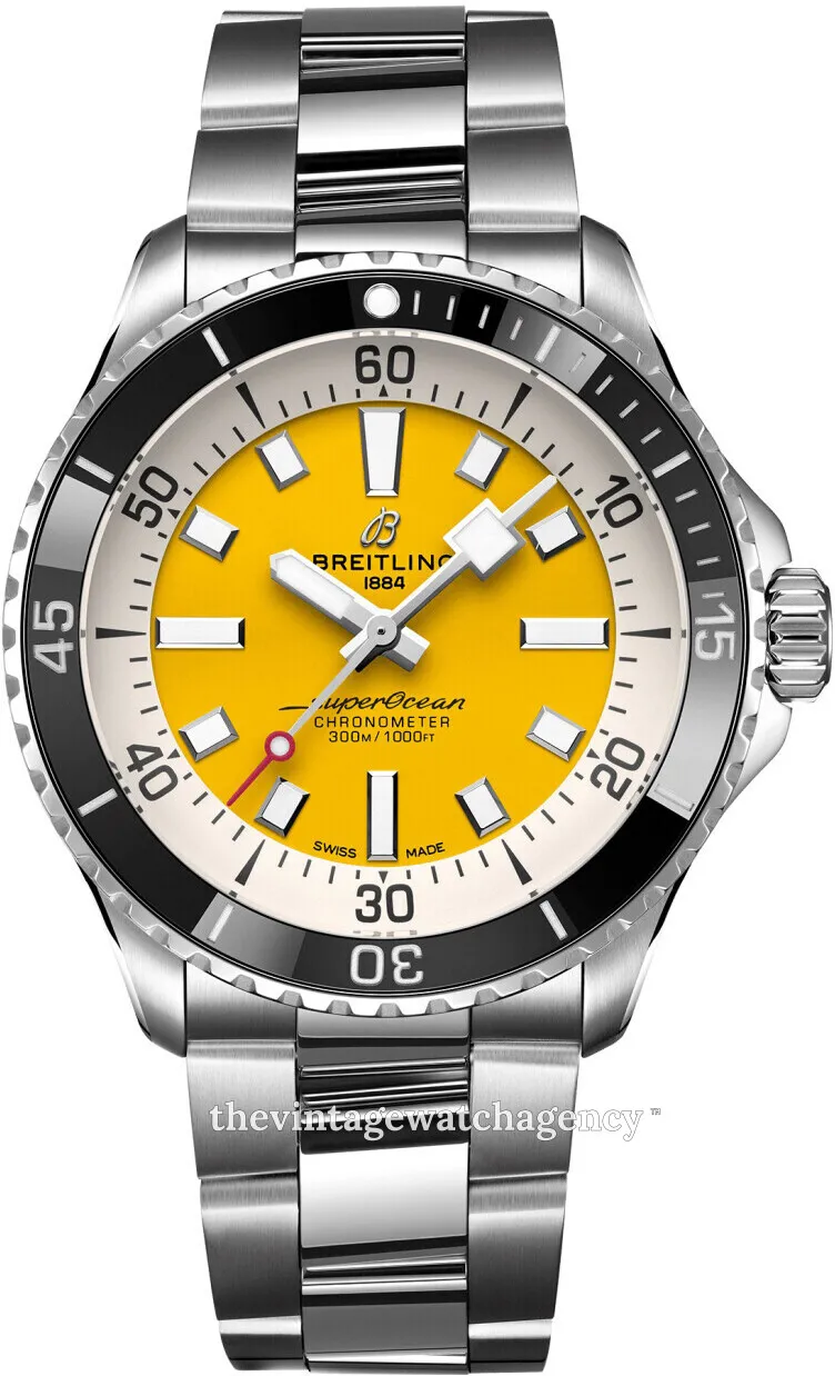 Breitling Superocean A17375211I1A1 42mm Stainless steel Yellow