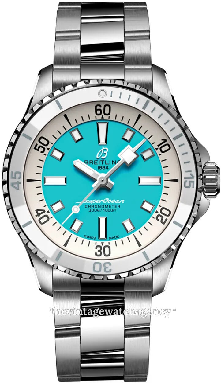 Breitling Superocean A17377211C1A1 36mm Stainless steel Turquoise