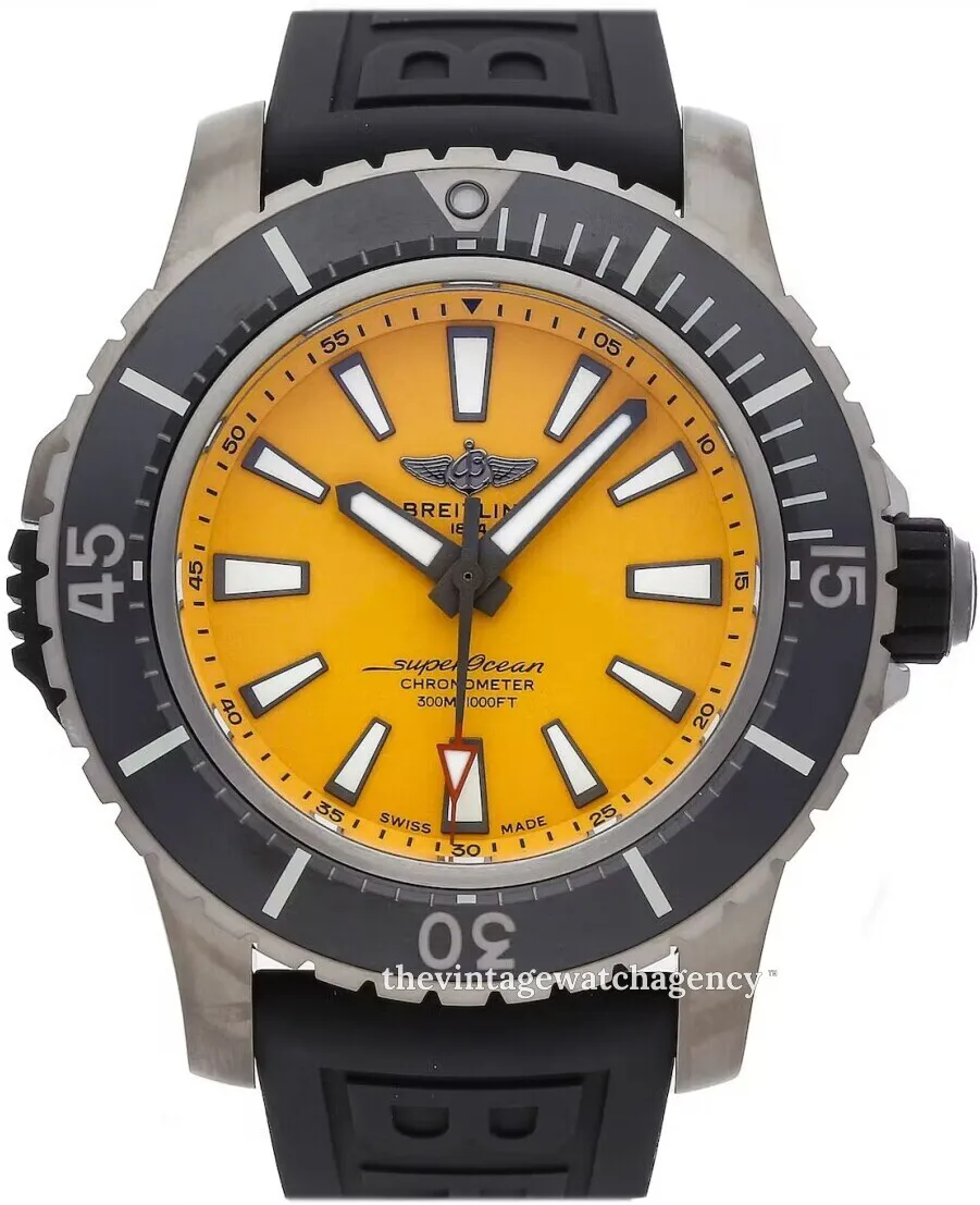 Breitling Superocean E17369241I1S1 48mm Grey titanium Yellow