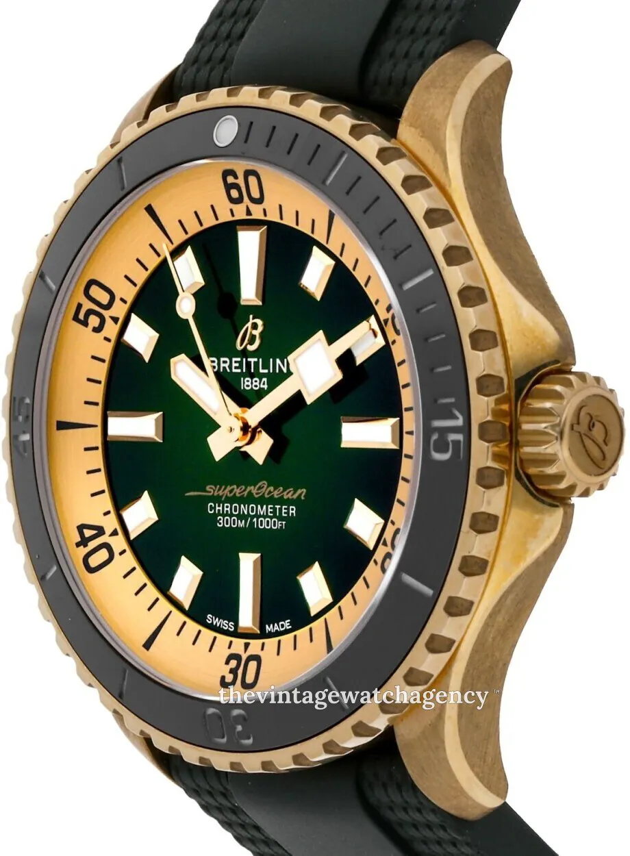 Breitling Superocean N17375201L1S1 42mm Brushed/polished bronze Green 1