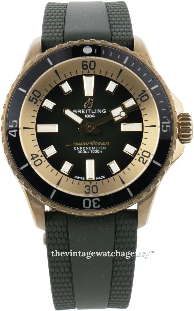 Breitling Superocean N17375201L1S1 42mm Brushed/polished bronze Green