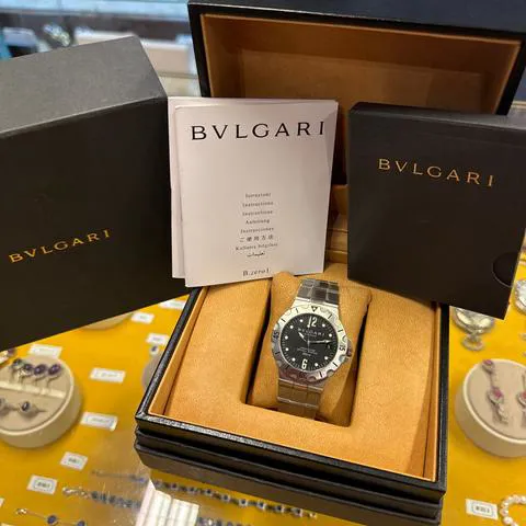 Bulgari Diagono SD 38 S 38mm Stainless steel Black 4