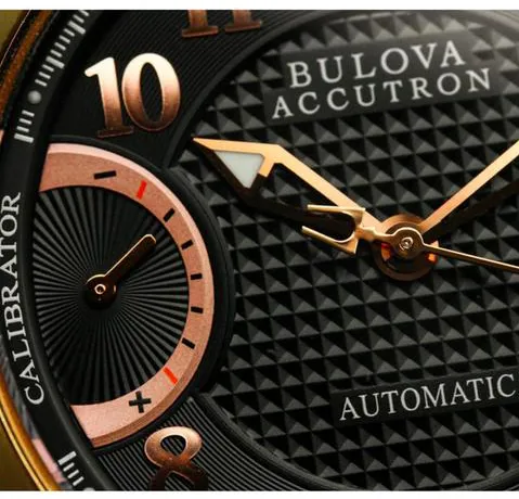 Bulova Accutron 65B148 43mm Yellow gold and Stainless steel Black 3