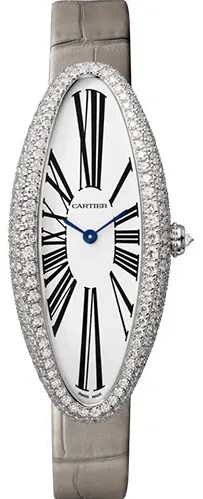 Cartier Baignoire Allongée WJBA0007 47mm White gold and 18k white gold Silver