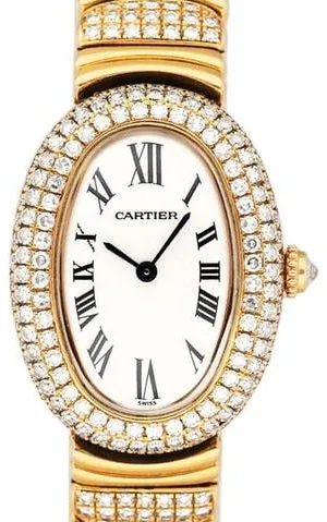 Cartier Baignoire WB5004D8 23mm Yellow gold White