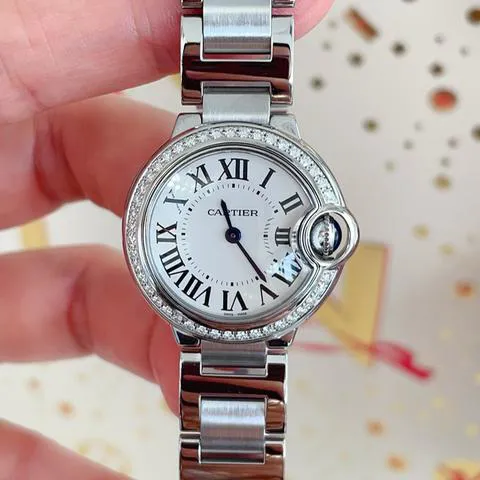 Cartier Ballon Bleu 28mm W4BB0015 28mm Stainless steel White