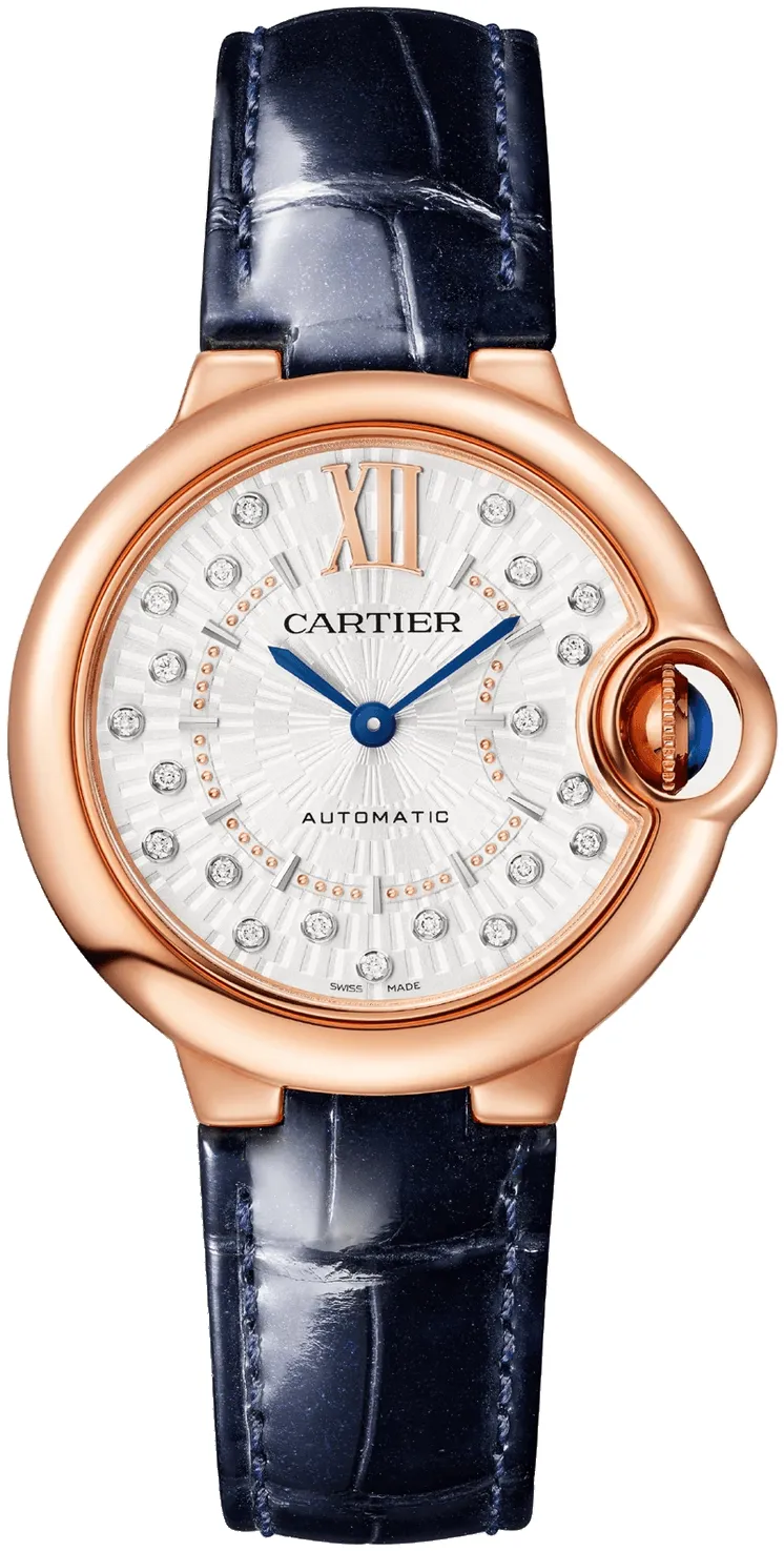 Cartier Ballon Bleu de Cartier WGBB0052 33mm Rose gold and 18k rose gold Silver