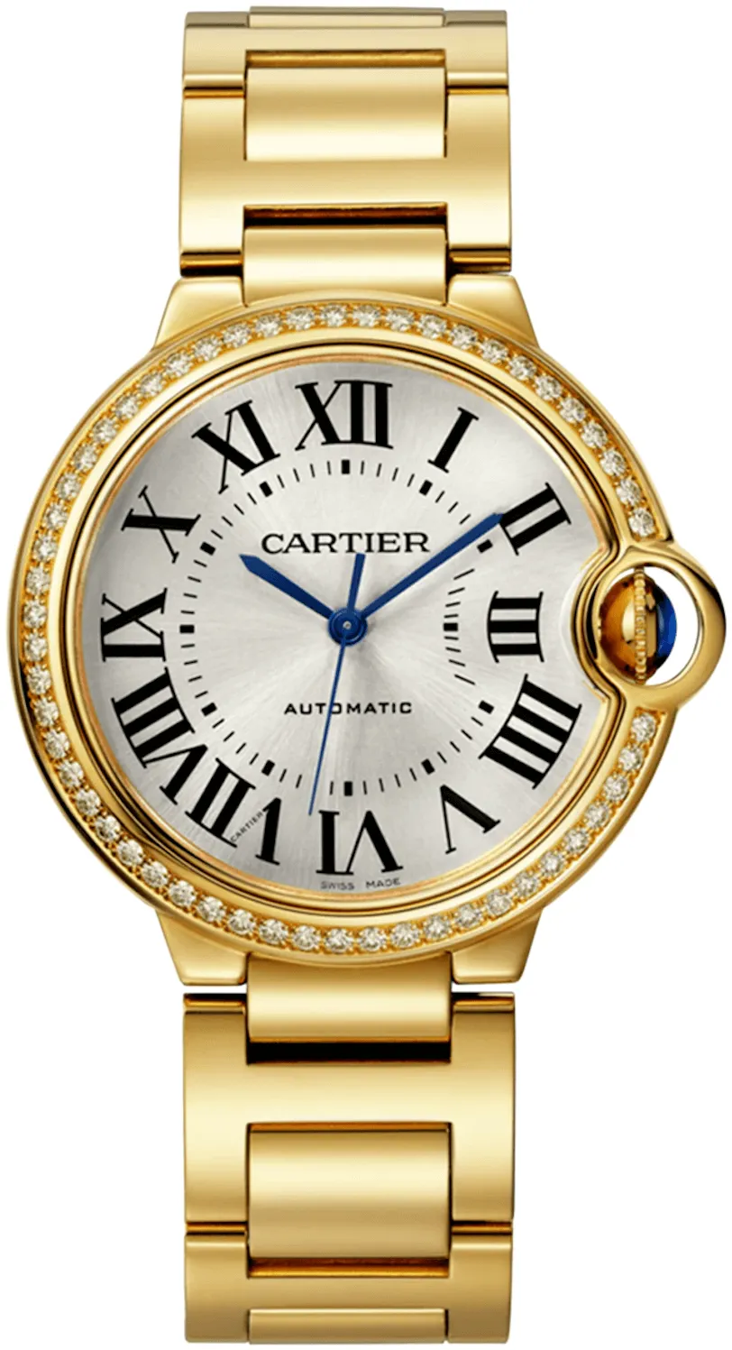 Cartier Ballon Bleu de Cartier WJBB0069 33mm Yellow gold and 18k yellow gold Silver