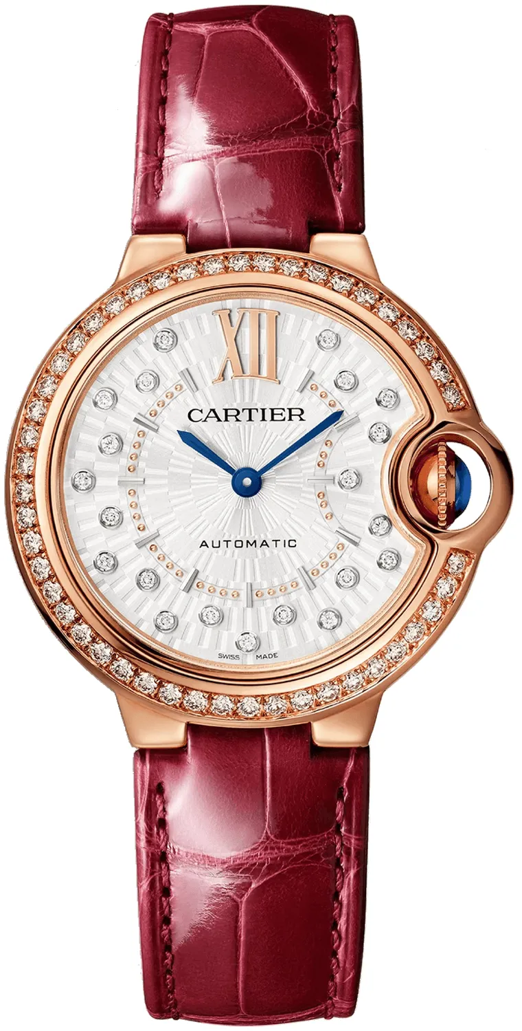 Cartier Ballon Bleu de Cartier WJBB0080 33mm Rose gold and 18k rose gold Silver