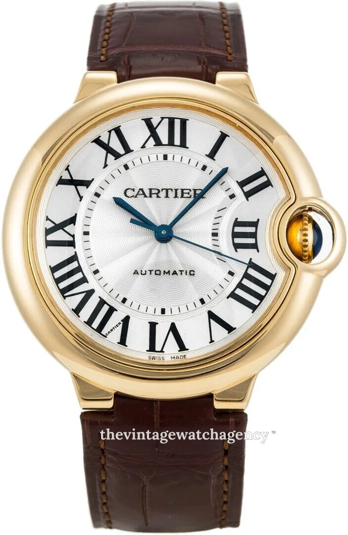 Cartier Ballon Bleu W6900356 36.5mm 18k yellow gold Silver